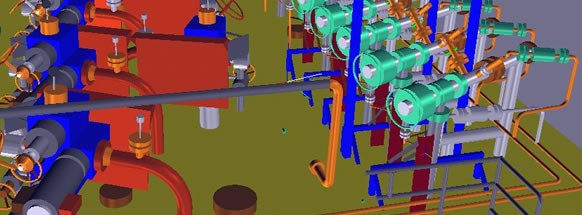 3D Modell einer Industrieanlage